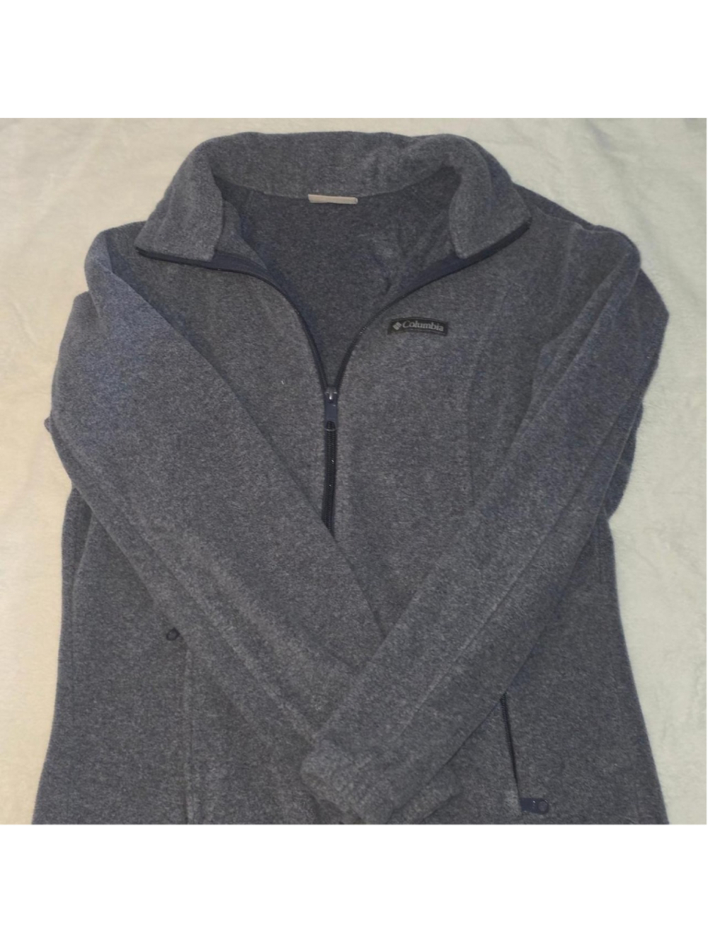 Columbia Sportswear gray quarter zip fleece jacket in size S #outdoor #athletic